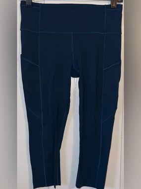 Lululemon Fast & Free High-Rise Crop Leggings Dark Teal Size 8